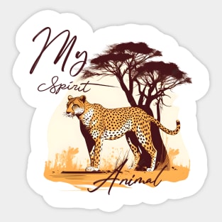 Cheetah Spirit Animal Sticker